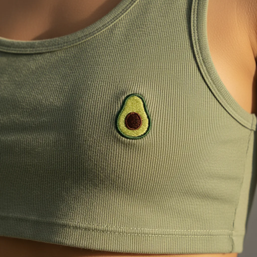 Avo Cropped Tank detail close-up