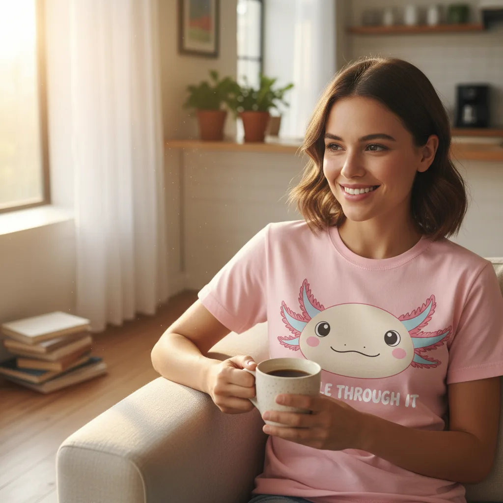 Axolotl Smile Tee lifestyle