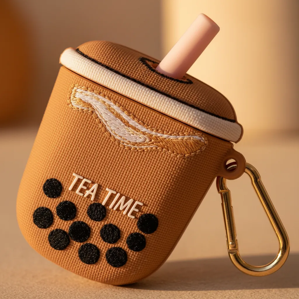 Boba Airpods Case detail close-up