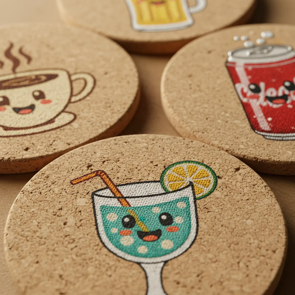 Boba Coaster Set detail close-up