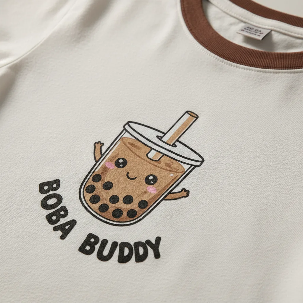 Boba Ringer Tee detail close-up