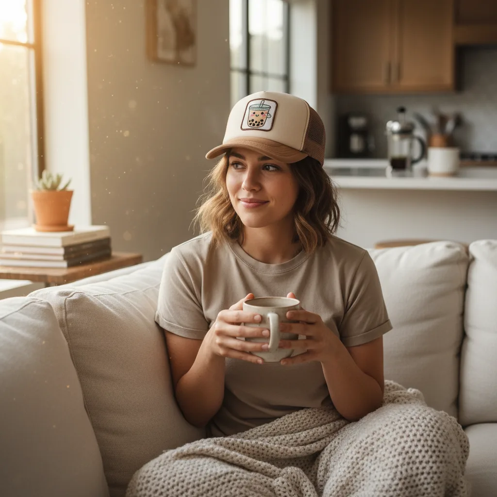 Boba Trucker Hat lifestyle
