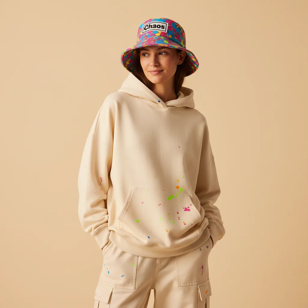 Chaos Bucket Hat on model