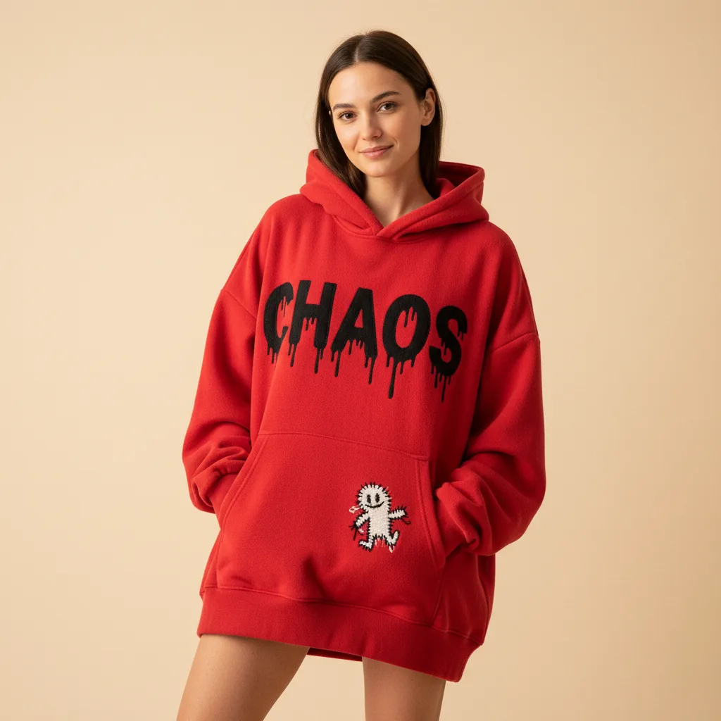 Chaos Hoodie on model