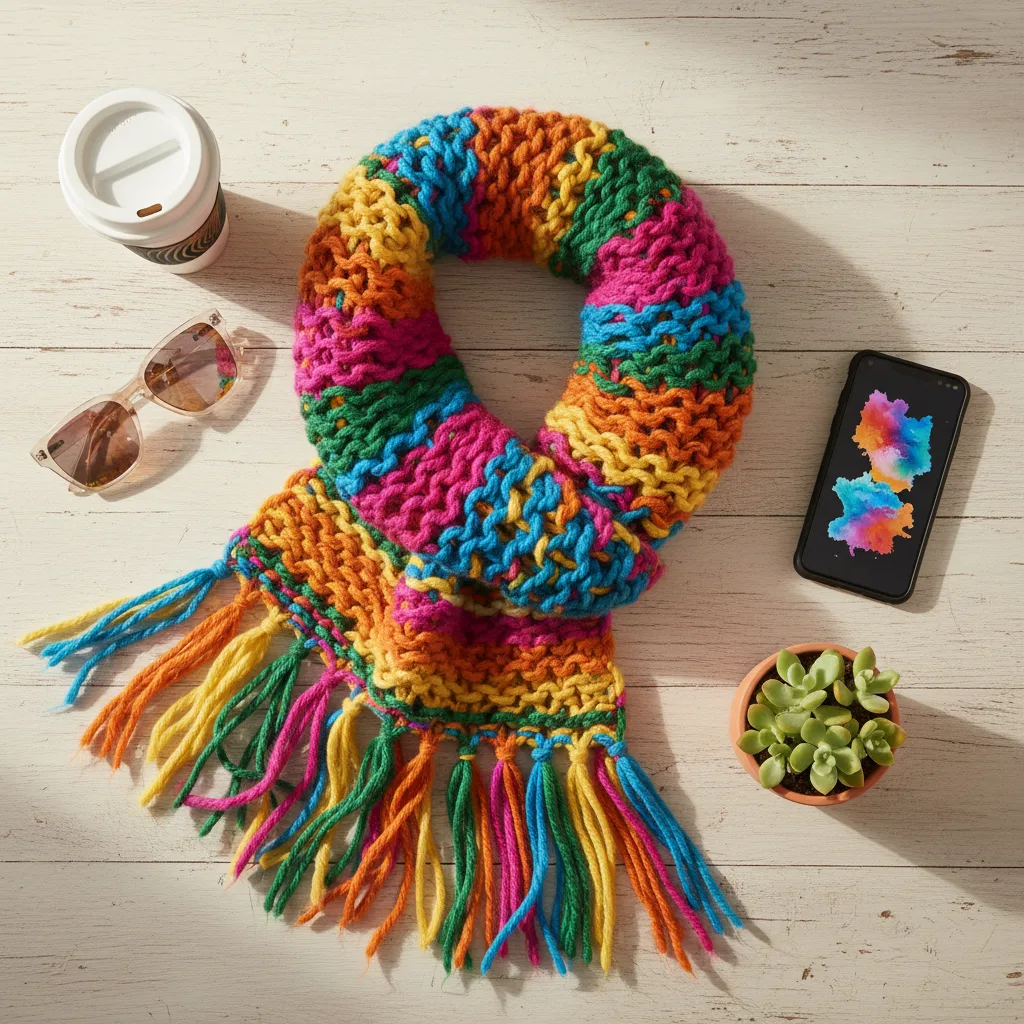 Chaos Scarf flat lay