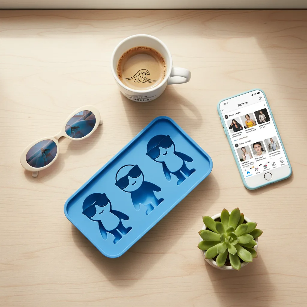 Chill Ice Cube Tray flat lay