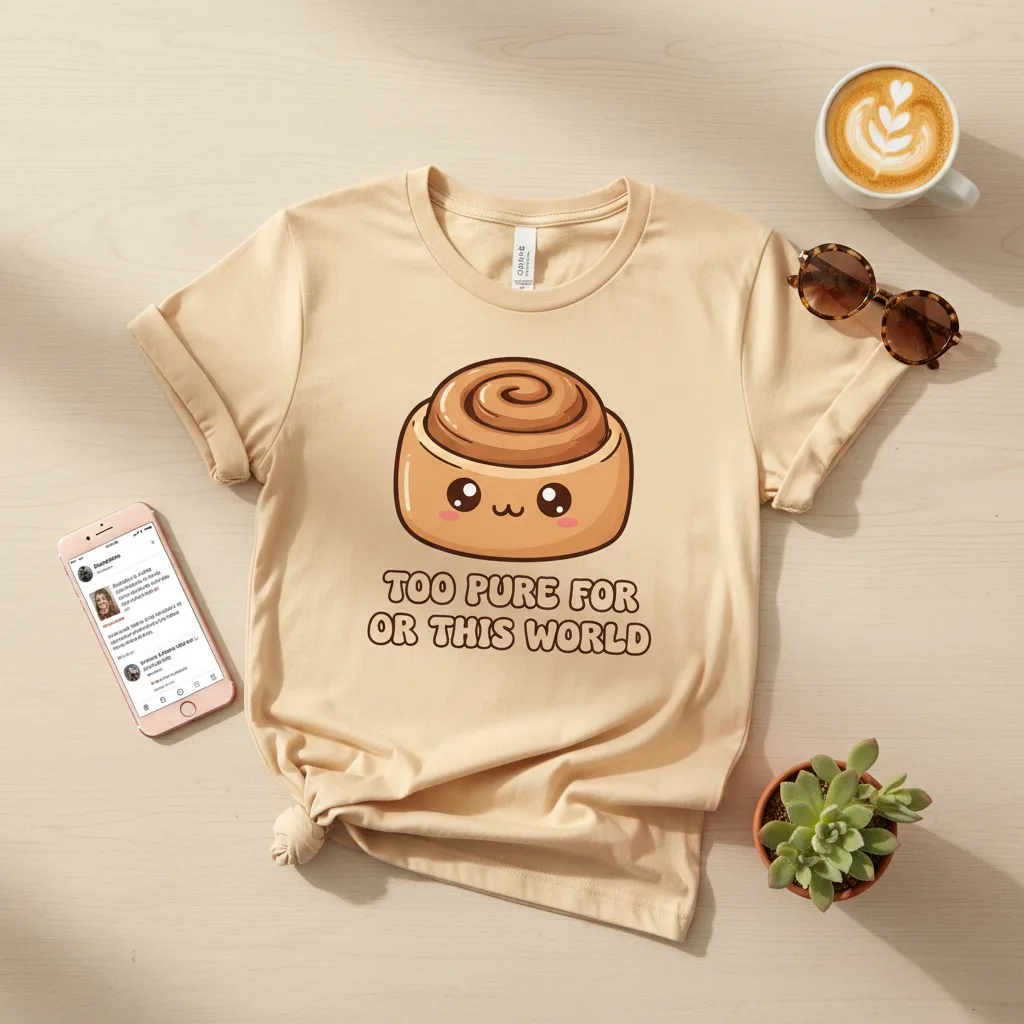 Cinnamon Roll Tee flat lay