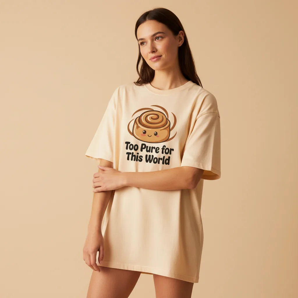 Cinnamon Roll Tee on model