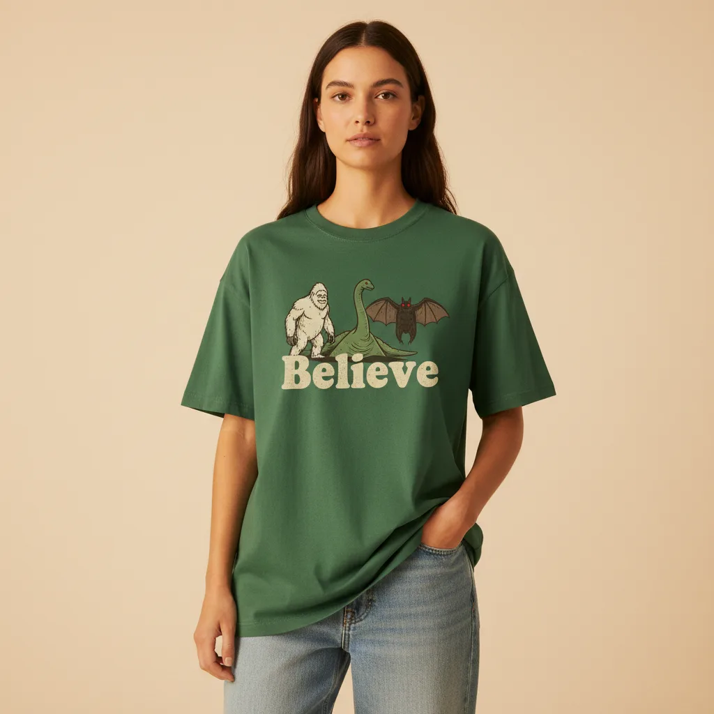 Cryptid Club Tee on model