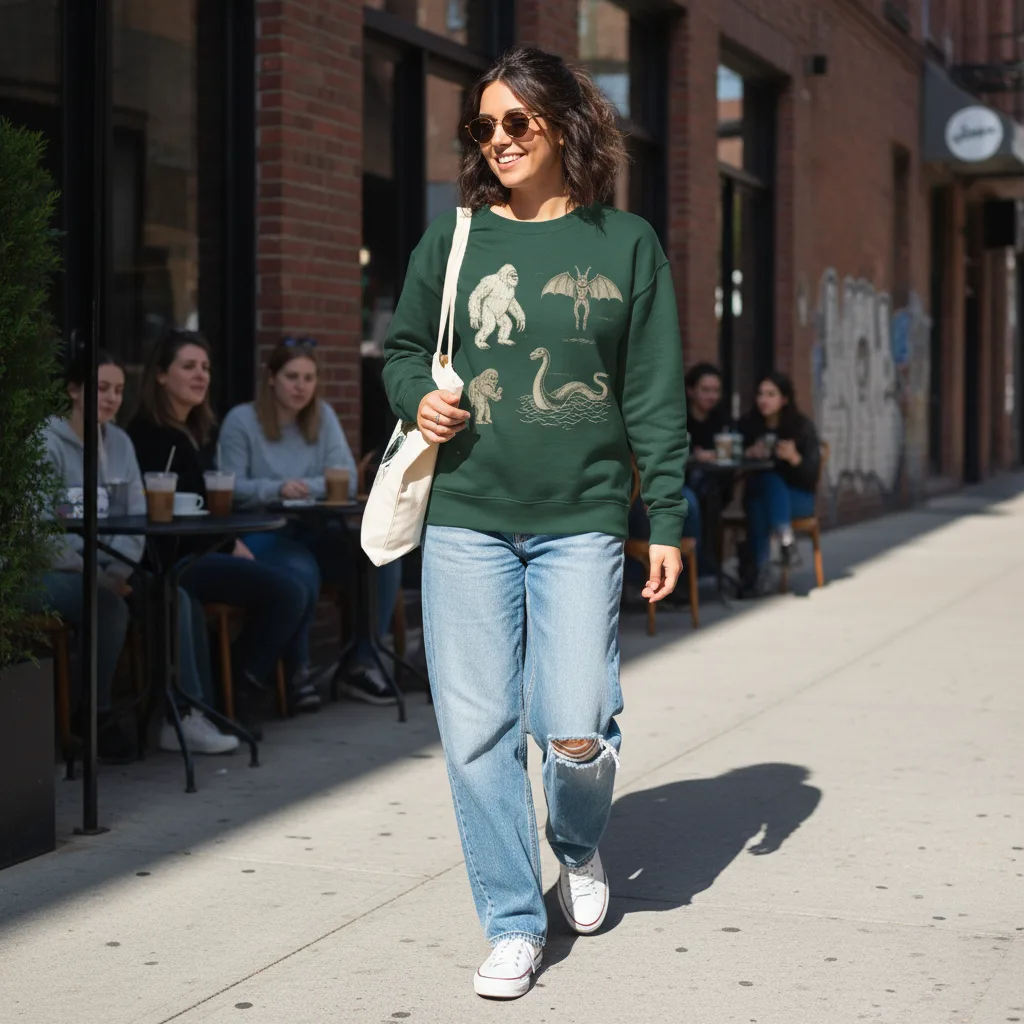 Cryptid Crewneck street style