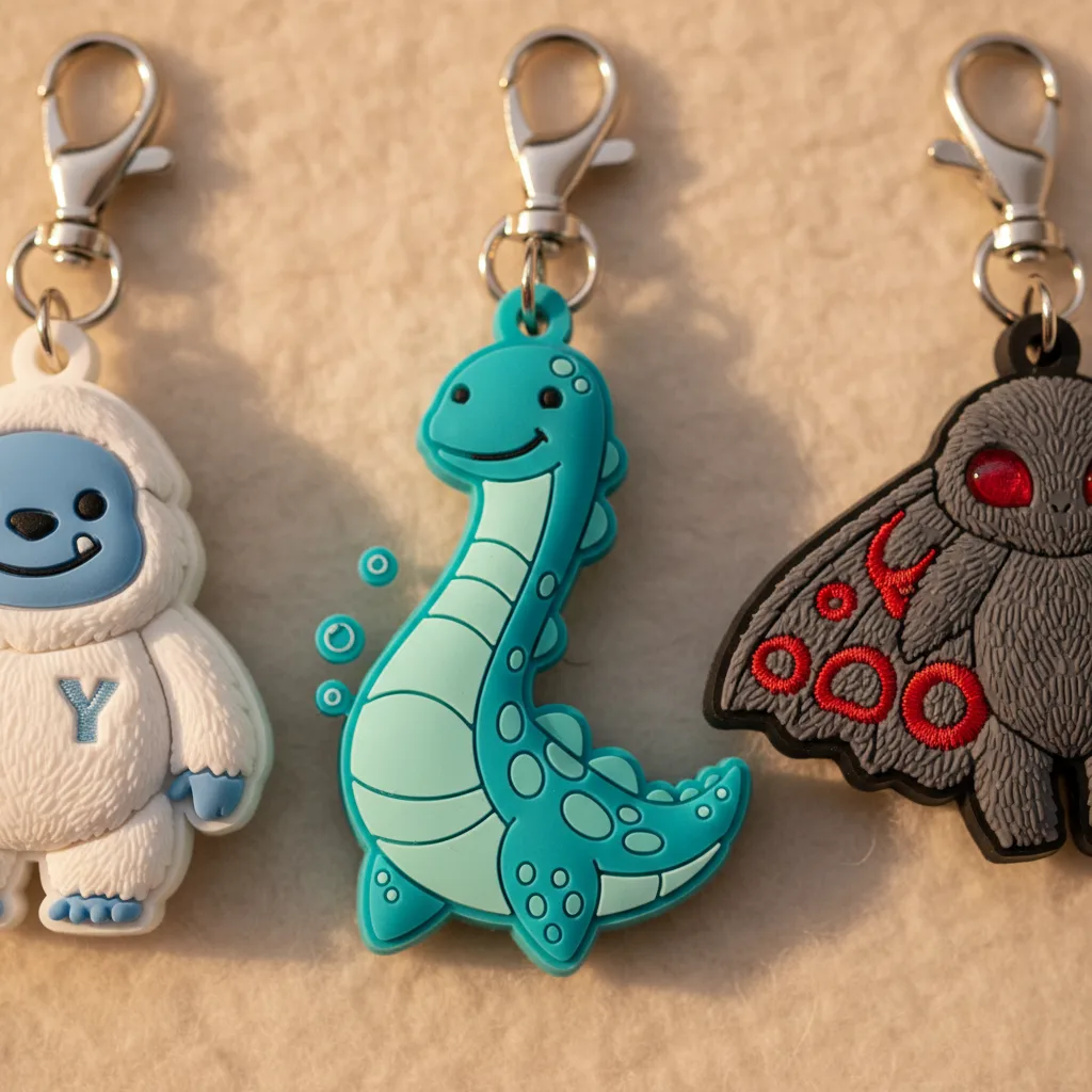 Cryptid Keychain Set detail close-up