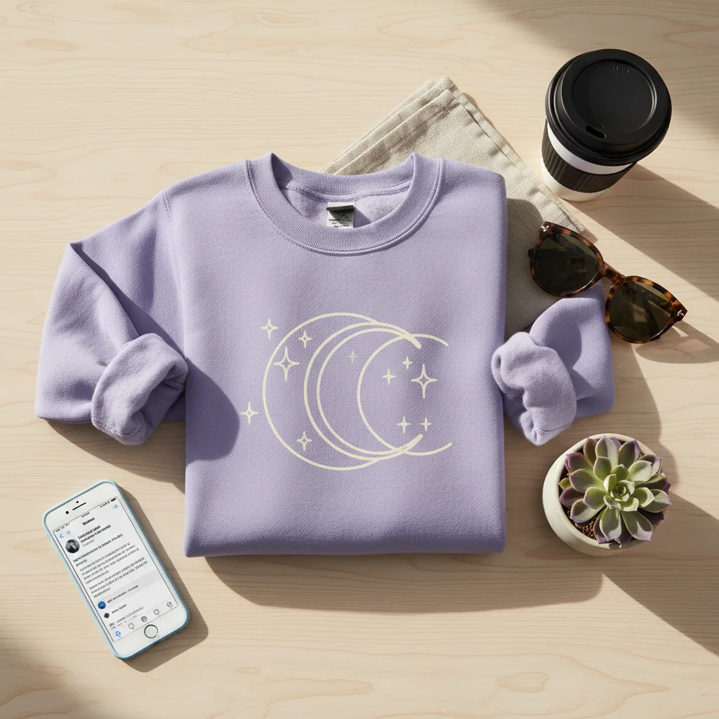 Deja Vu Crewneck flat lay