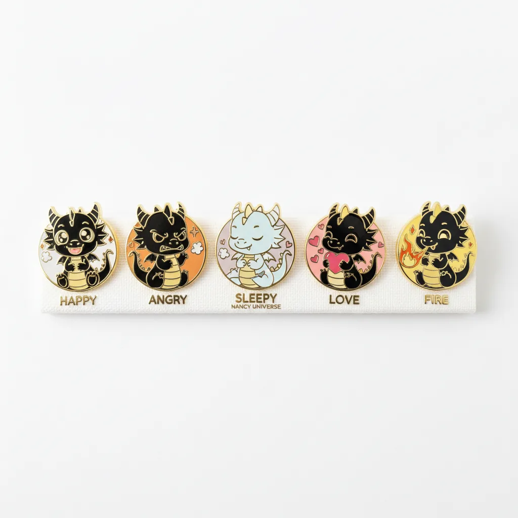 Dragon Enamel Pin Set