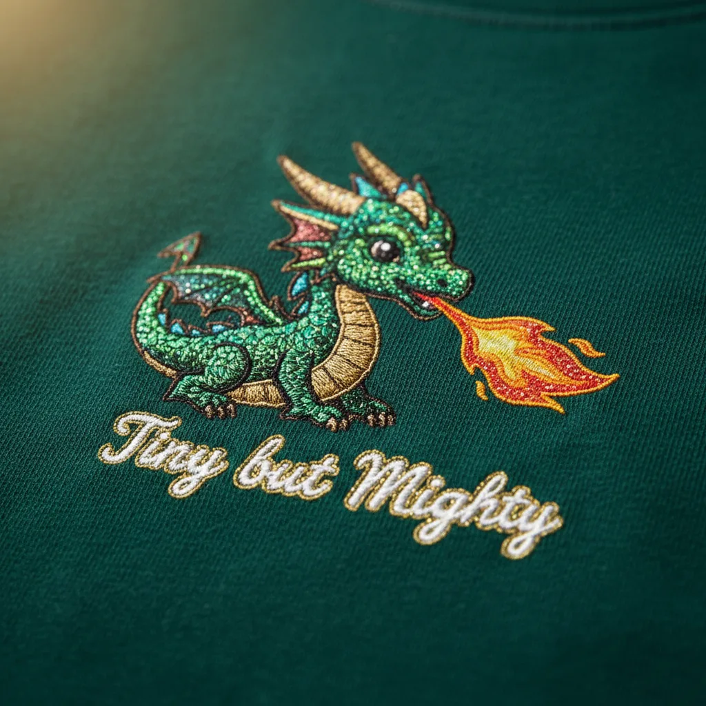 Dragon Energy Tee detail close-up
