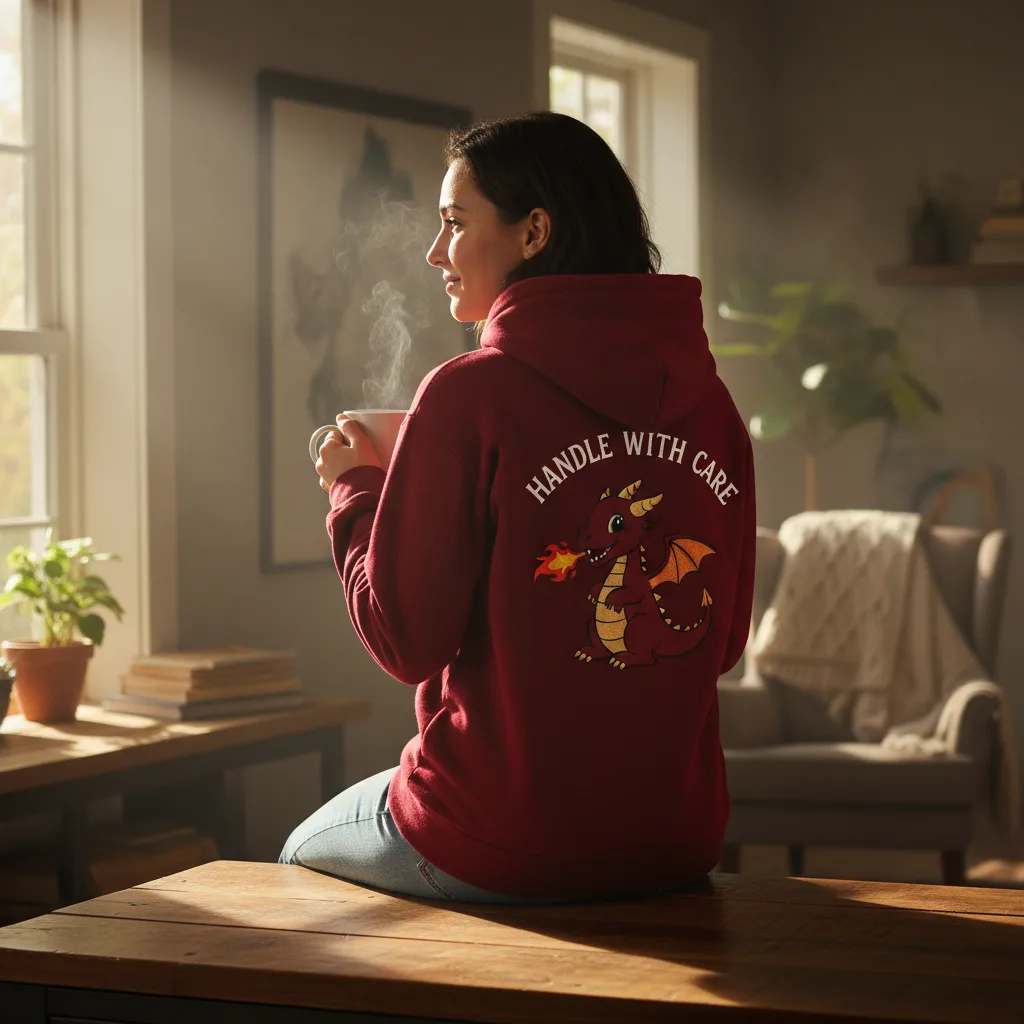 Dragon Fire Hoodie lifestyle