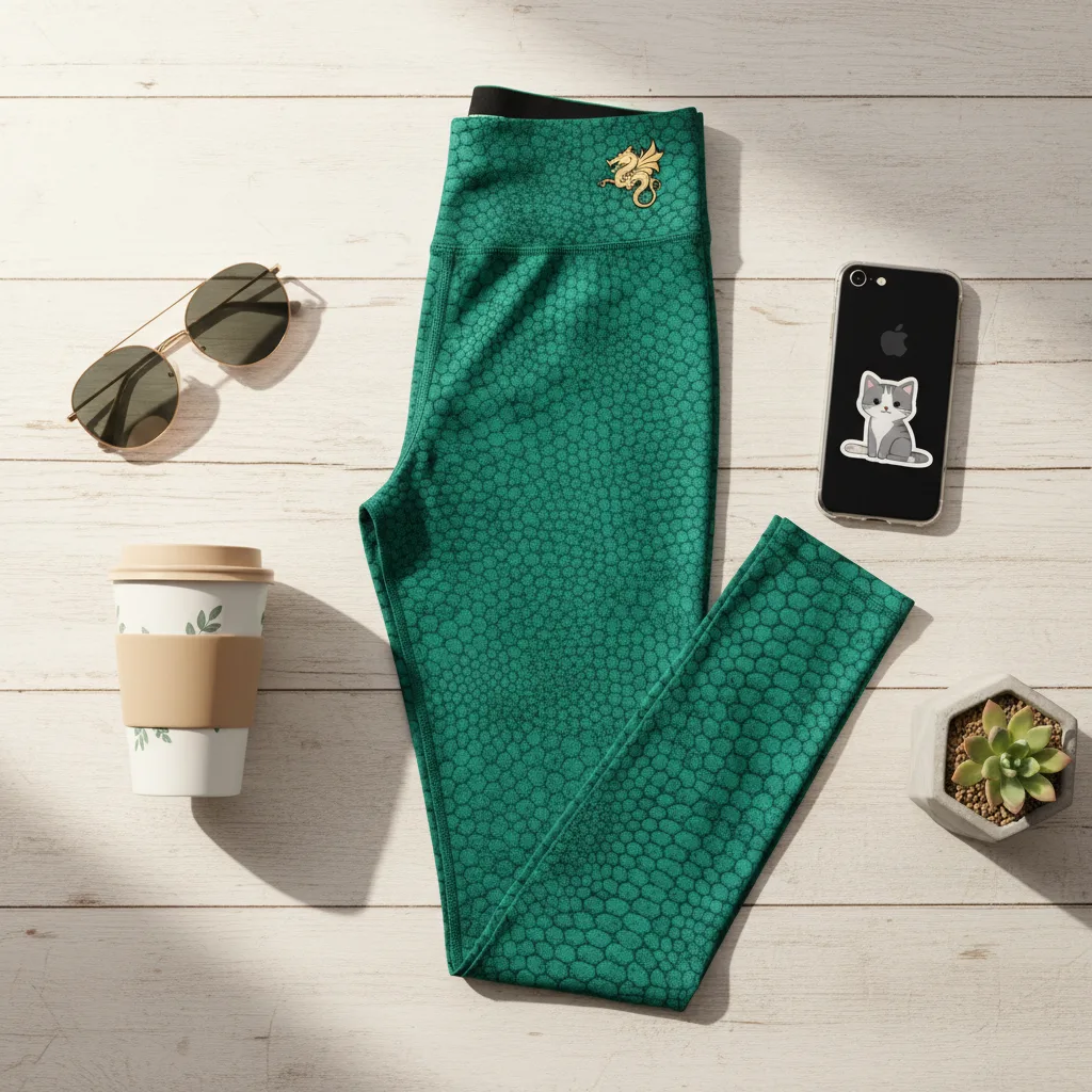 Dragon Scale Leggings flat lay