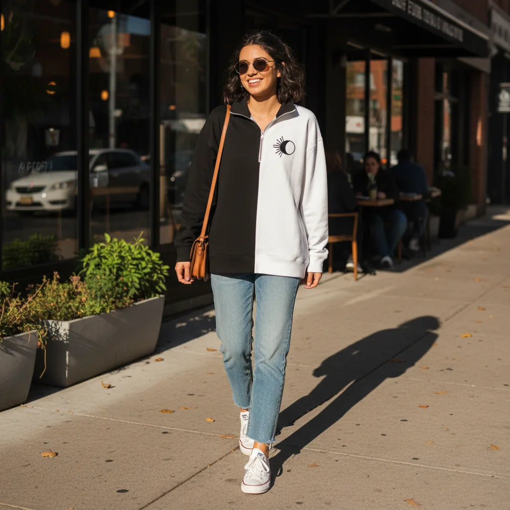 Eclipse Half-Zip street style