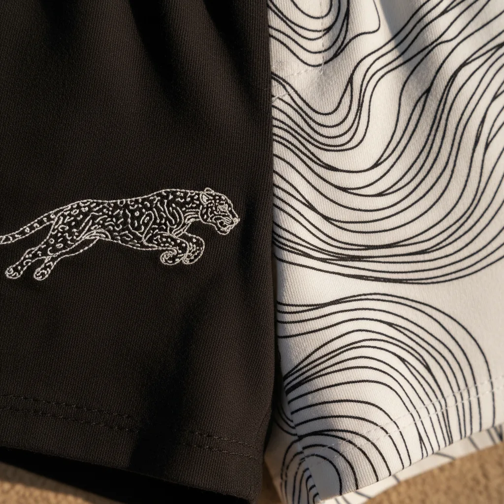 Eclipse Split Shorts detail close-up