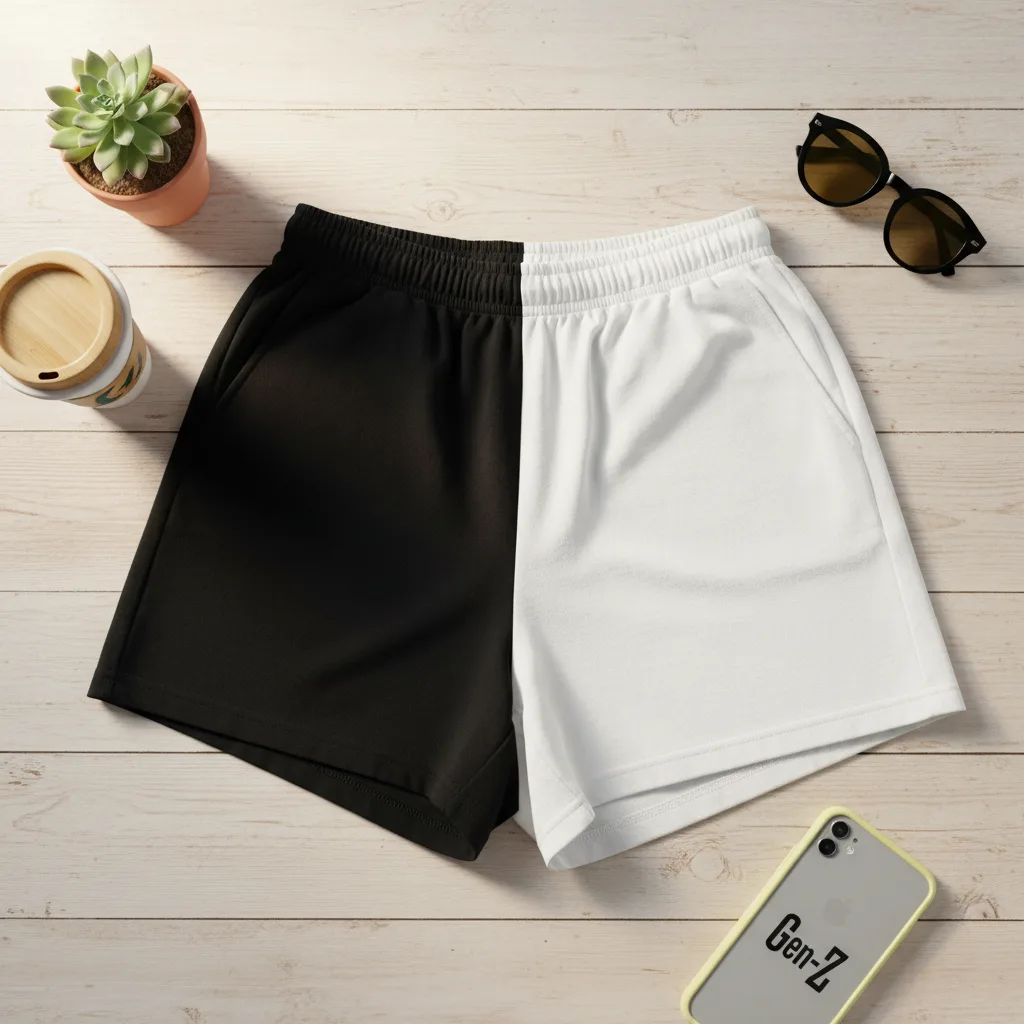Eclipse Split Shorts flat lay