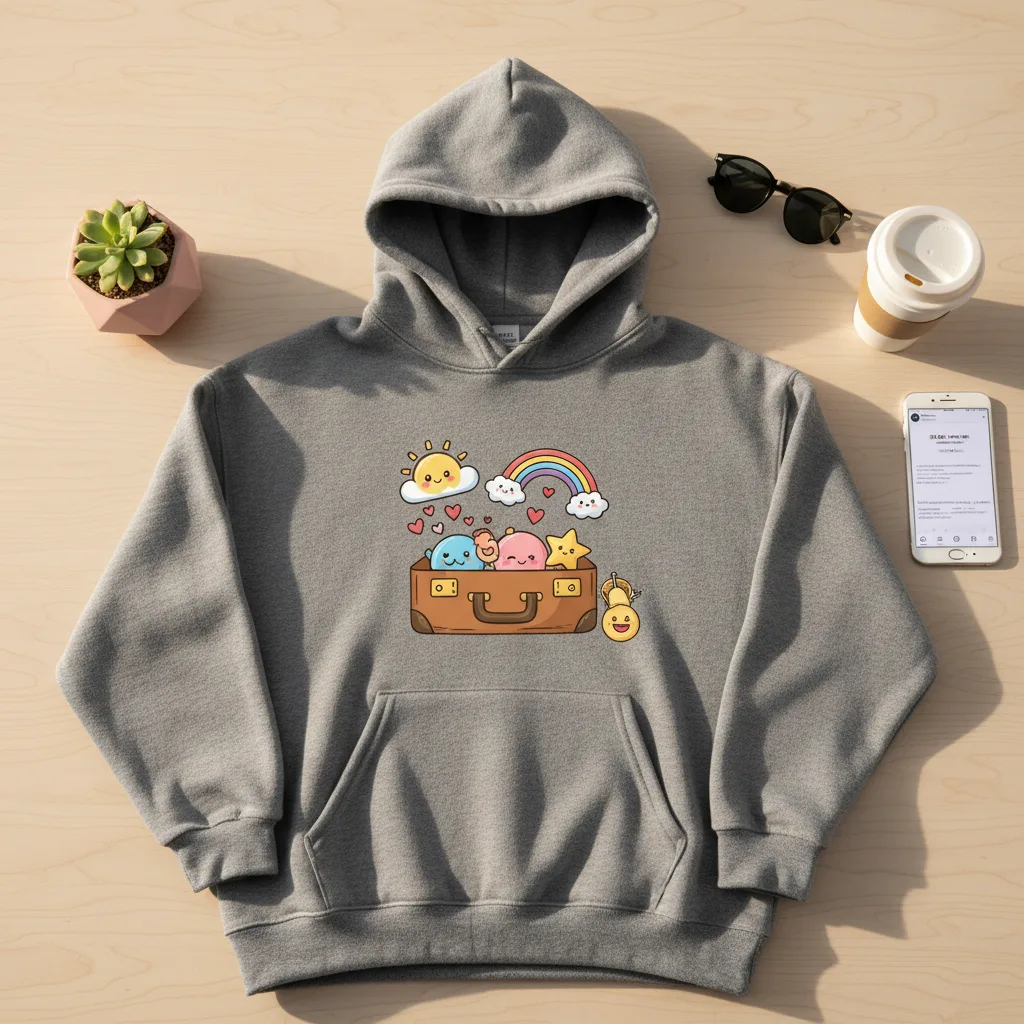 Emotional Baggage Hoodie flat lay