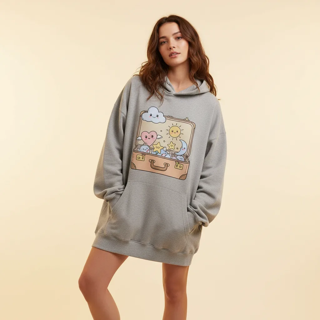 Emotional Baggage Hoodie on model