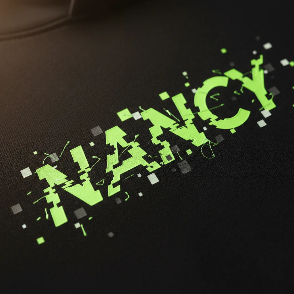 Glitch Hoodie detail close-up