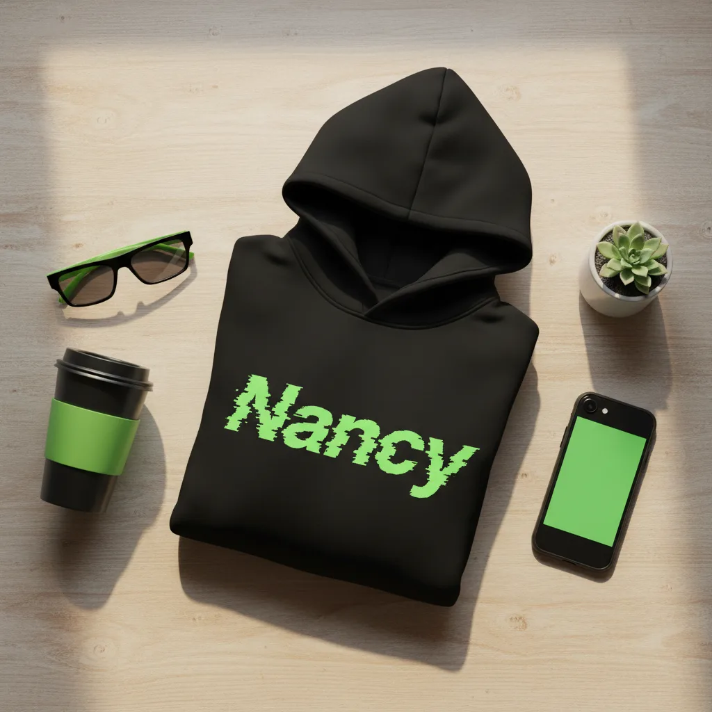 Glitch Hoodie flat lay