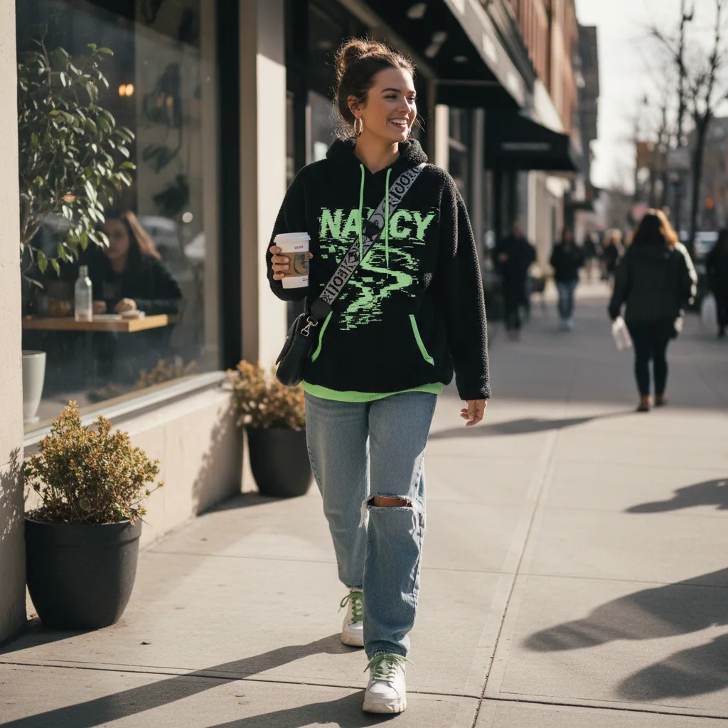 Glitch Hoodie street style