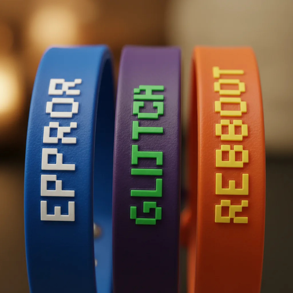 Glitch Wristband Set detail close-up