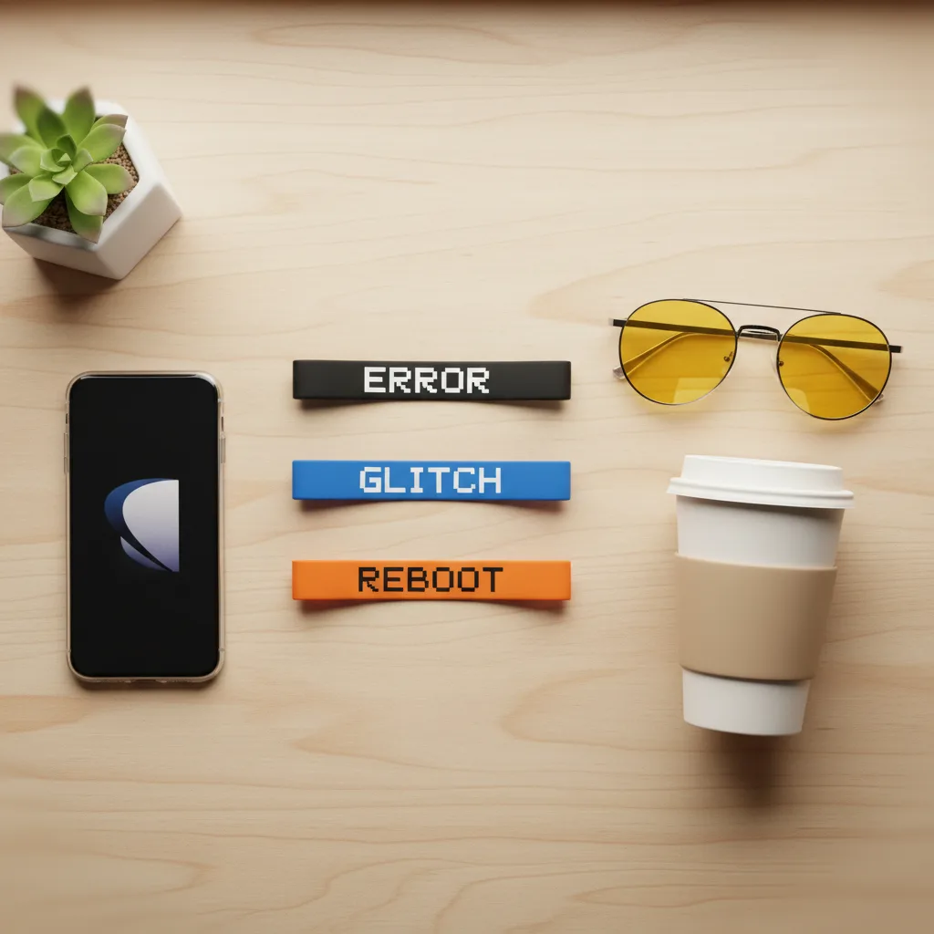 Glitch Wristband Set flat lay