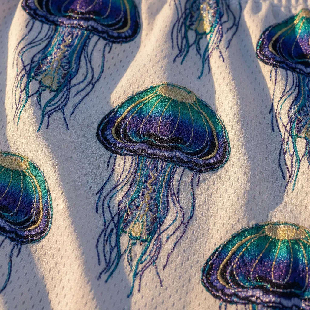 Jellyfish Mesh Shorts detail close-up