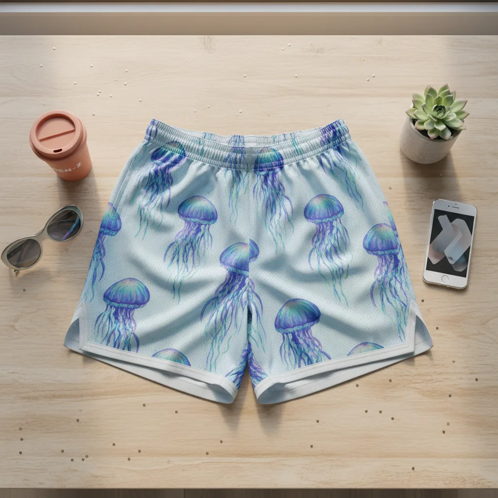 Jellyfish Mesh Shorts flat lay
