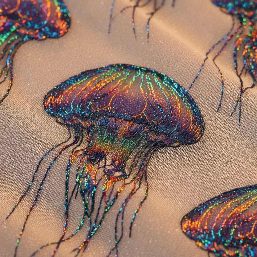 Jellyfish Mesh Top detail close-up