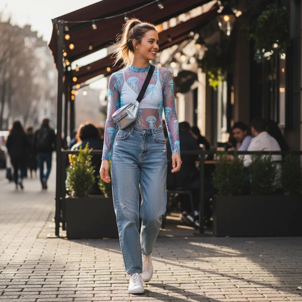 Jellyfish Mesh Top street style