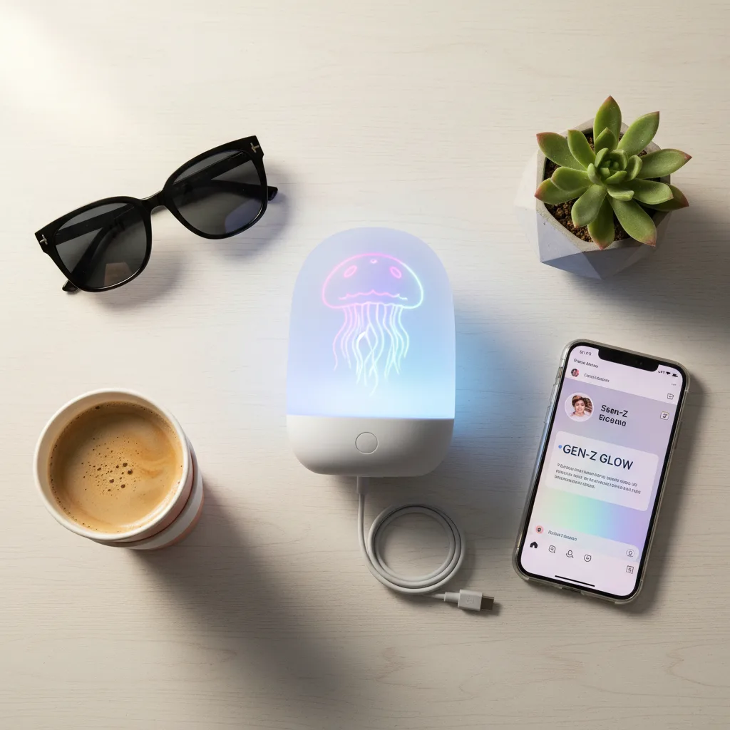 Jellyfish Night Light flat lay