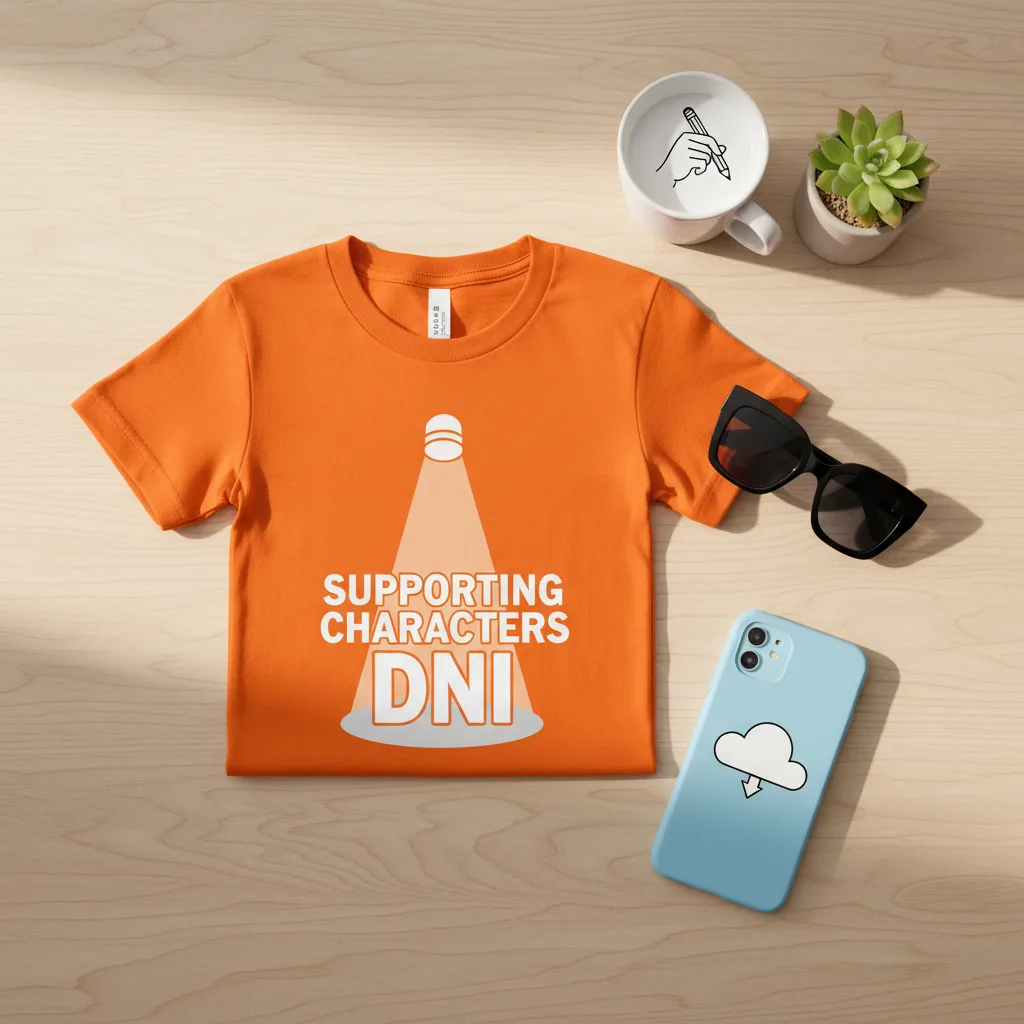 Main Character Tee flat lay