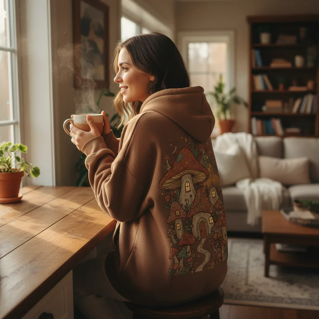 Mushroom Hoodie lifestyle