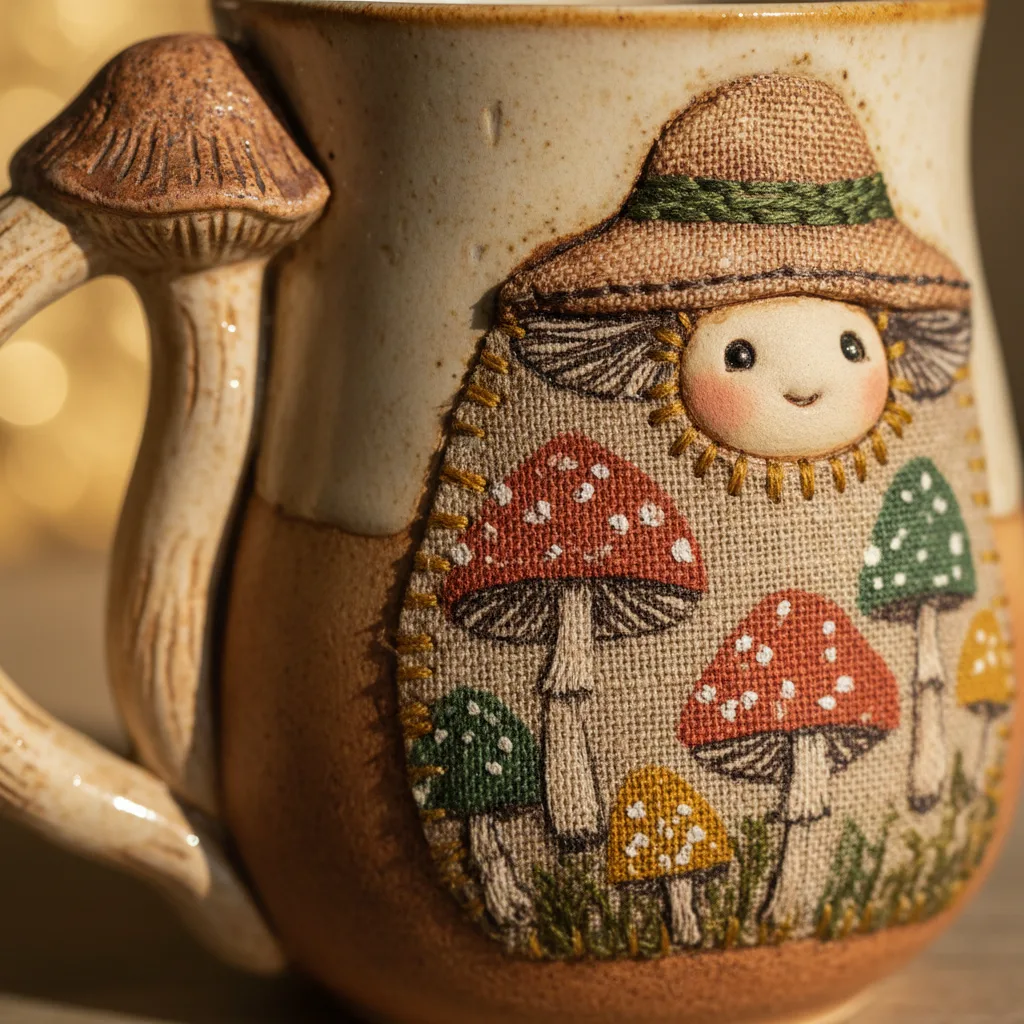 Mushroom Mug detail close-up
