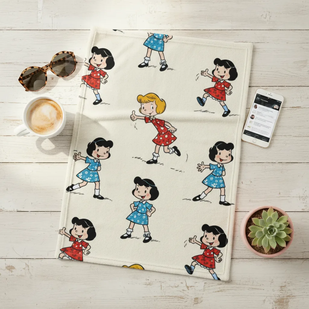 Nancy Throw Blanket flat lay