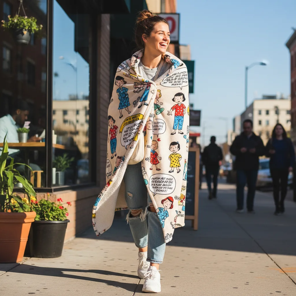 Nancy Throw Blanket street style