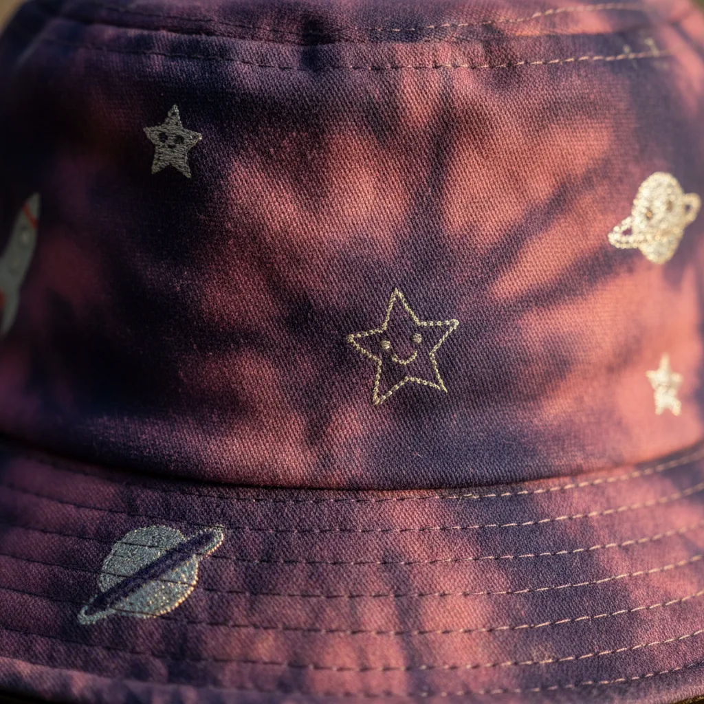 Nebula Bucket Hat detail close-up