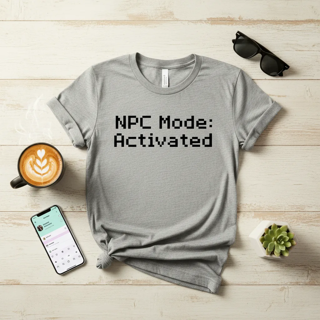 NPC Mode Tee flat lay