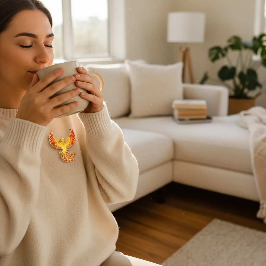 Phoenix Enamel Pin lifestyle