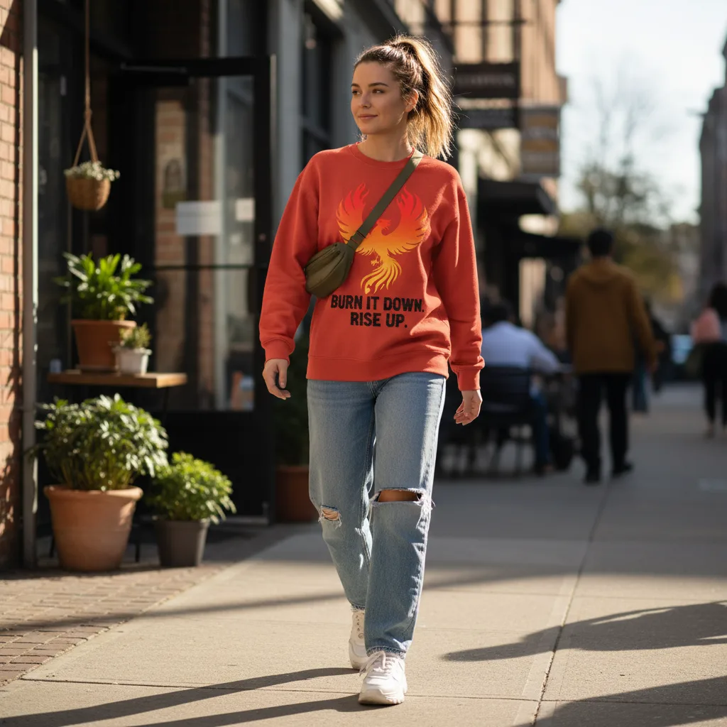 Phoenix Rising Crewneck street style