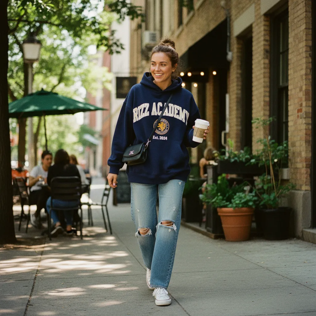 Rizz Academy Hoodie street style