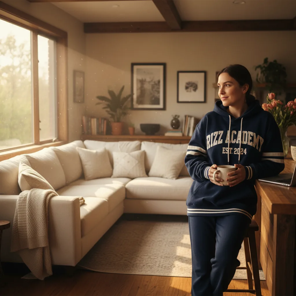 Rizz Academy Hoodie lifestyle