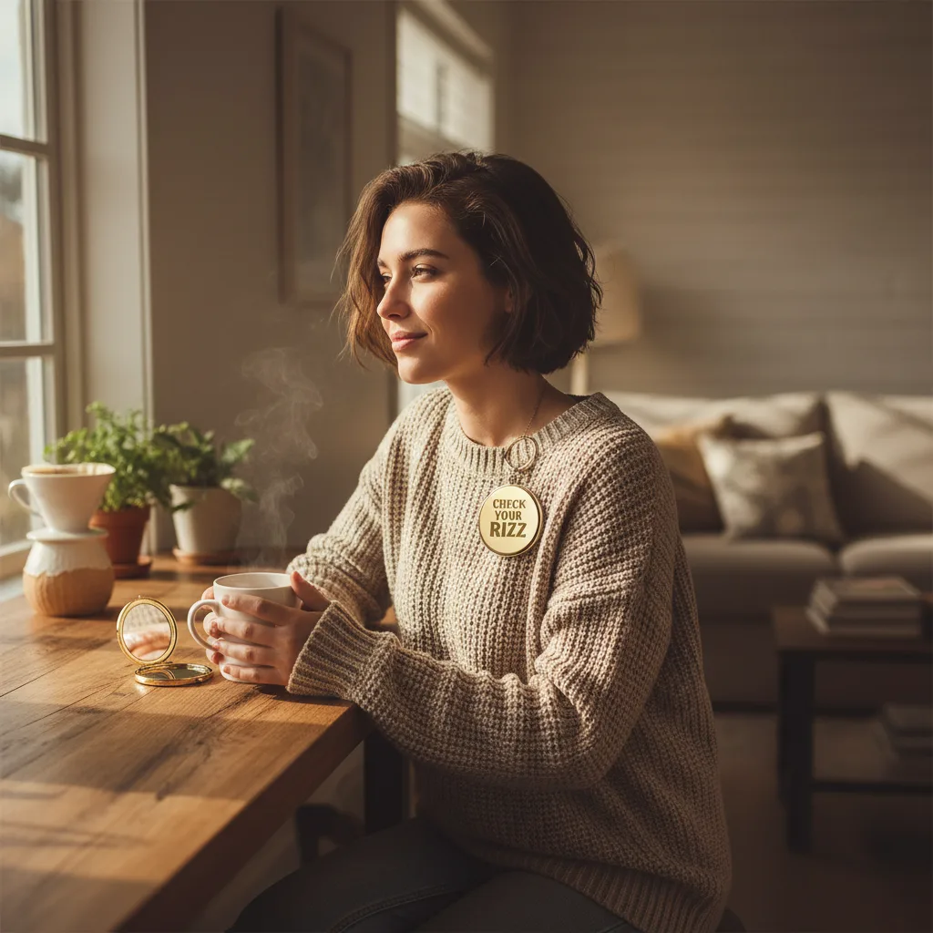 Rizz Mirror Keychain lifestyle