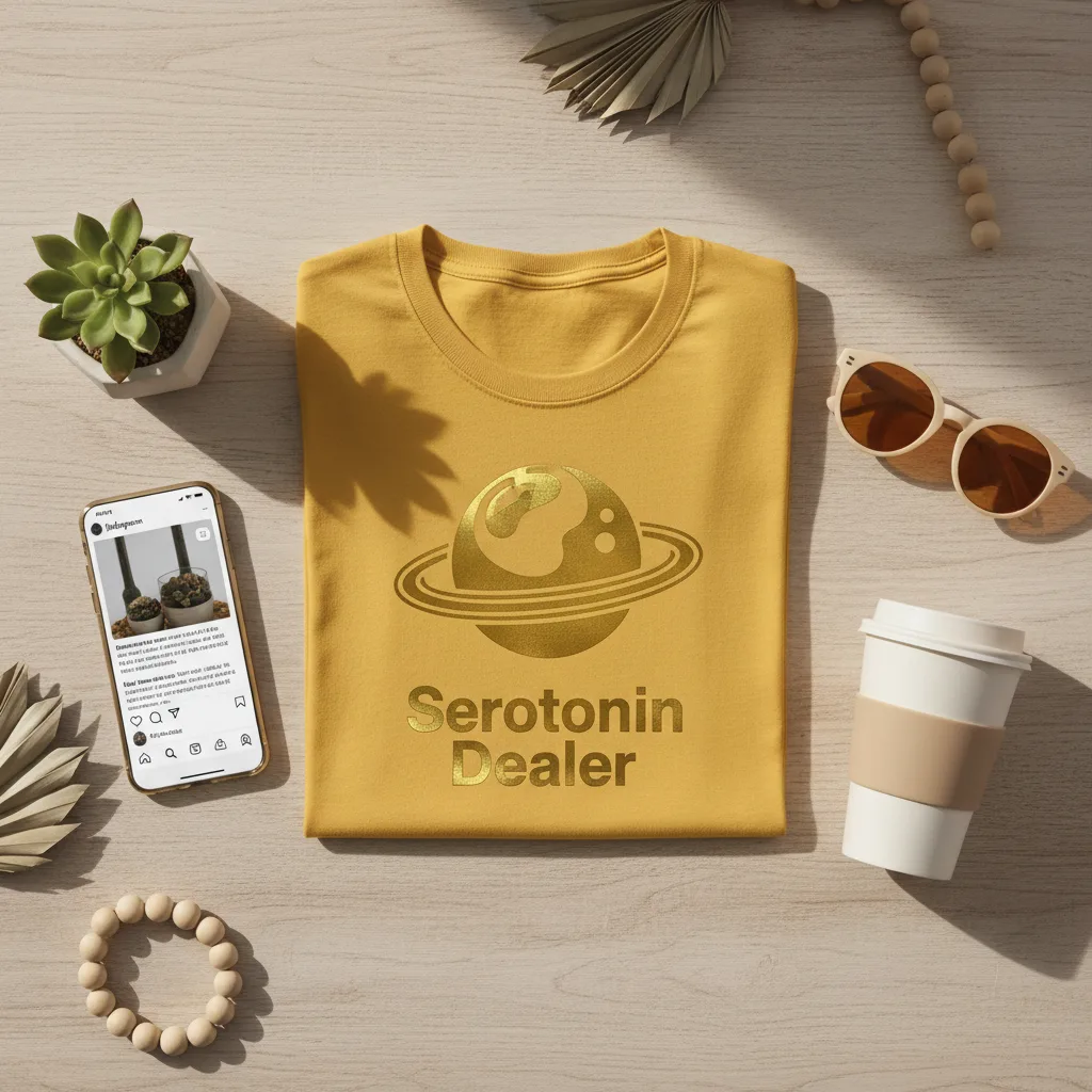 Serotonin Dealer Tee flat lay