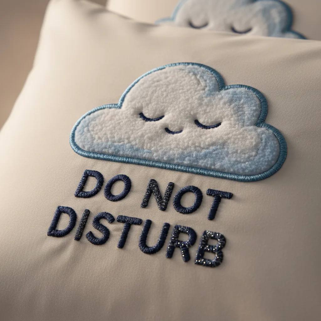 Snooze Pillowcase Set detail close-up