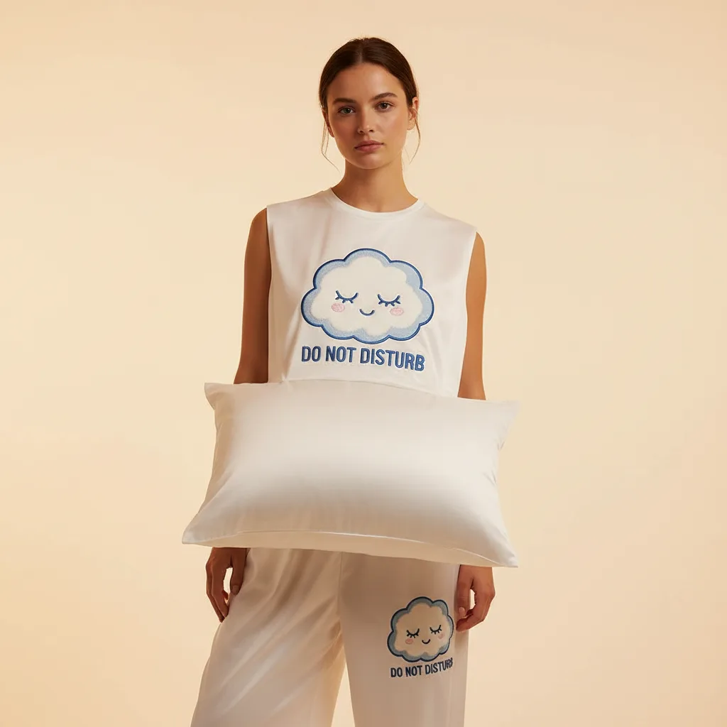 Snooze Pillowcase Set on model